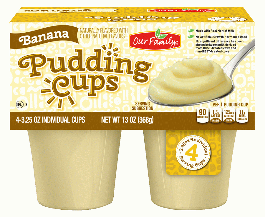 Our Family  banana pudding cups, 3.25-oz. individual cups Full-Size Picture